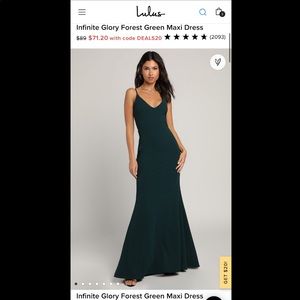 Infinite Glory Forest Green Maxi Dress